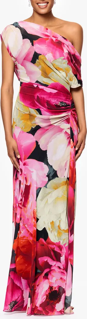 Floral One-Shoulder Gown | Nordstrom