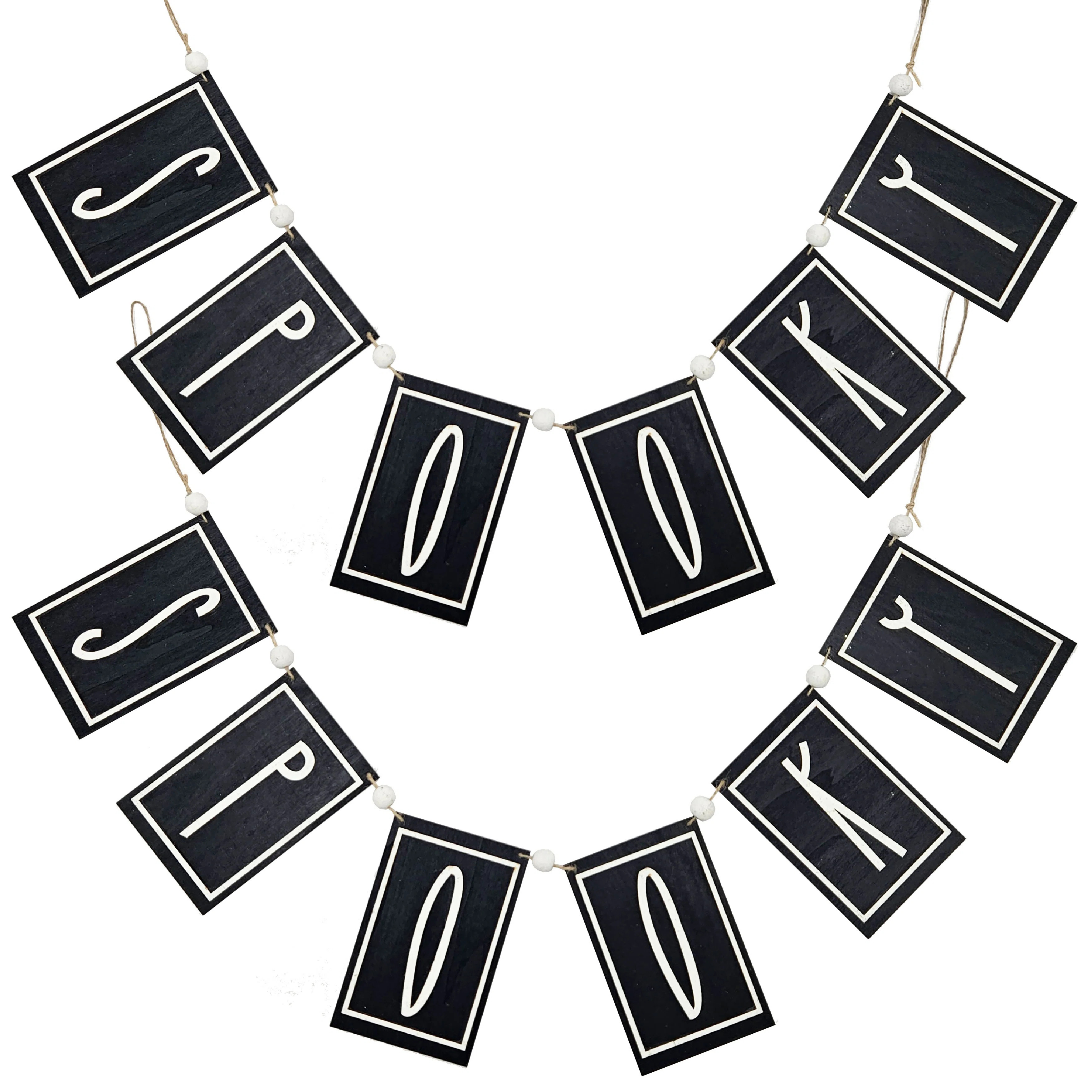 Spooky Banner - Set of 2 - 28"L - White/Black | Wayfair North America