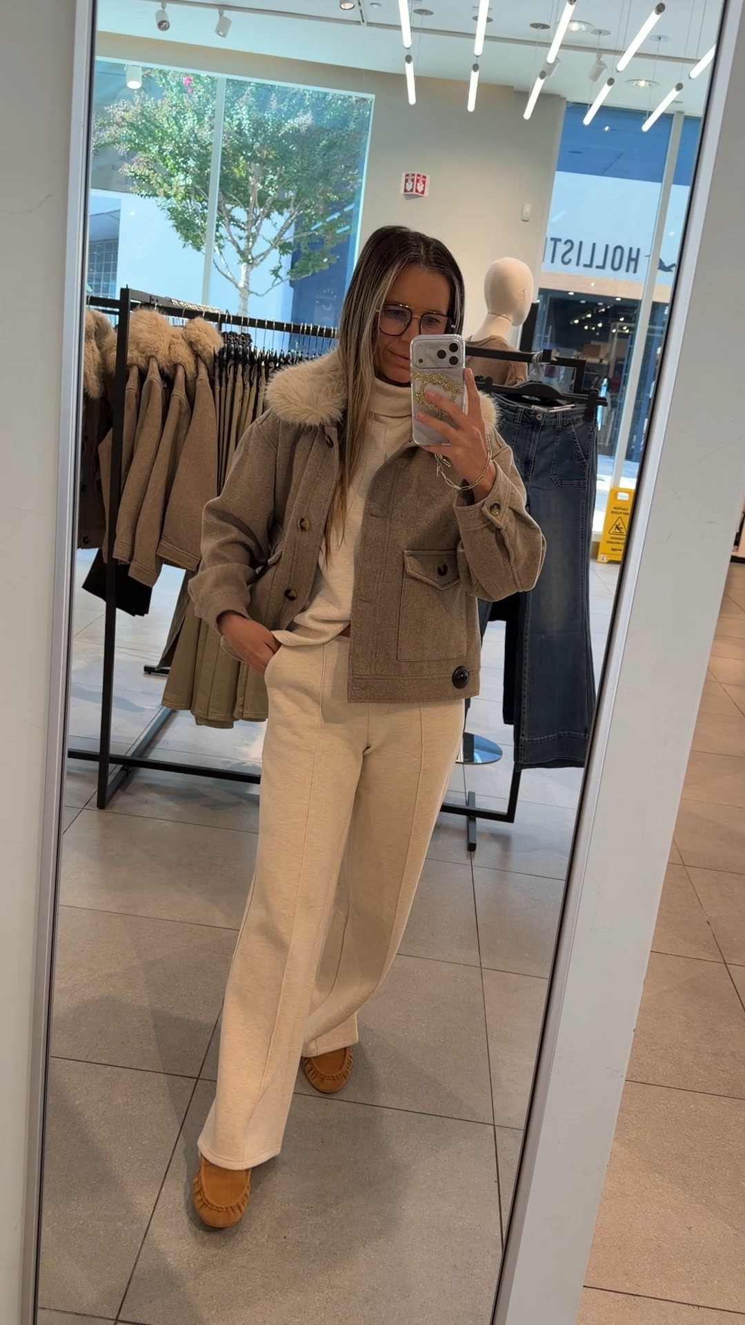 Sz M in jacket - I sized up but it is true to size
Pants and sleeveless top sz s
Use code Vesna20 for 20% off

Suede shearling loafers true to size



#LTKSeasonal #LTKWorkwear #LTKFindsUnder50