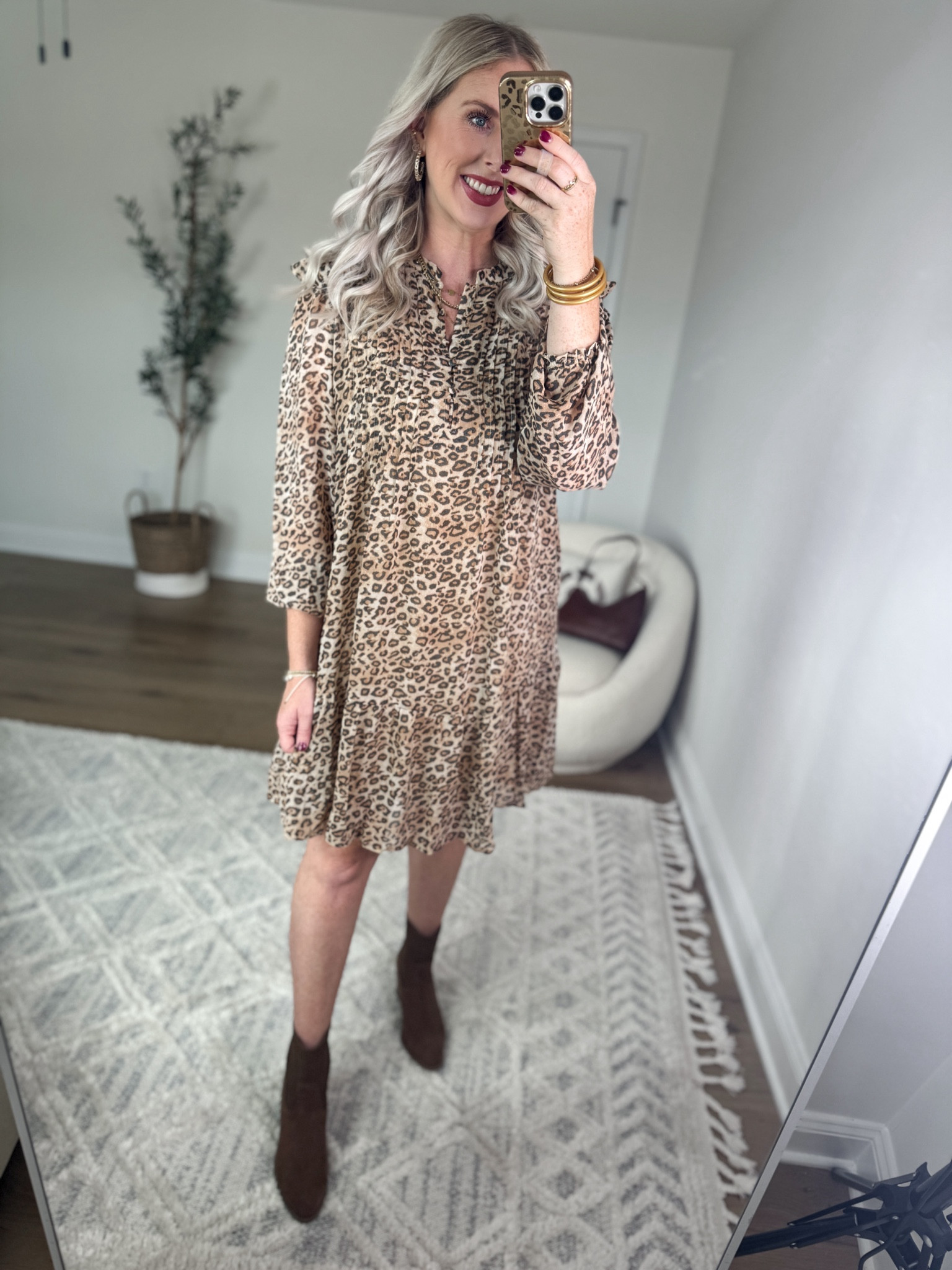 Weekend Walmart Wins try on 
Leopard mini dress- medium 
Ankle booties- true to size 

#walmartpartner #walmartfashion @walmartfashion

#LTKFindsUnder50 #LTKWorkwear #LTKSeasonal