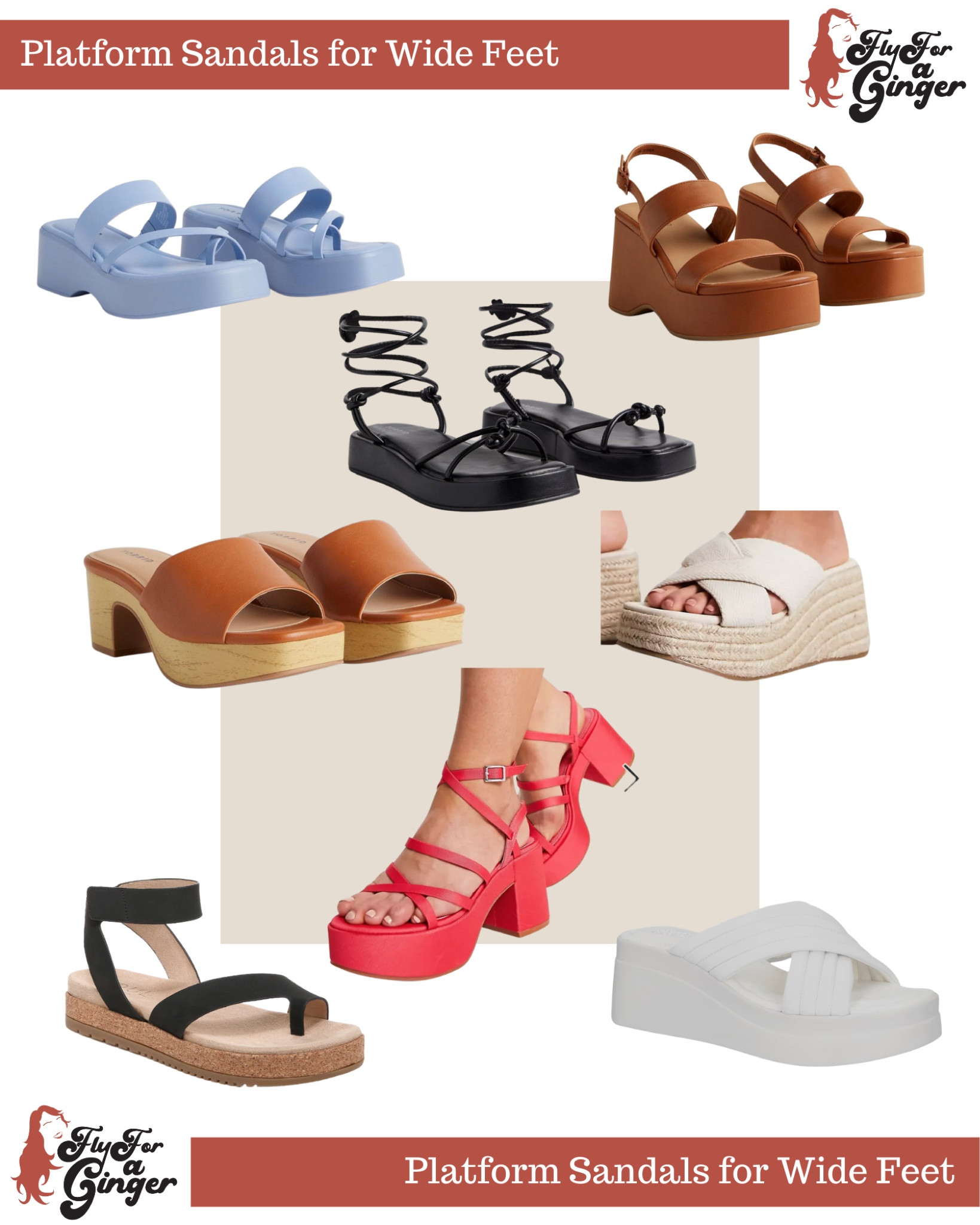 Platform sandals for wide feet up to size 13W!

#LTKshoecrush #LTKcurves