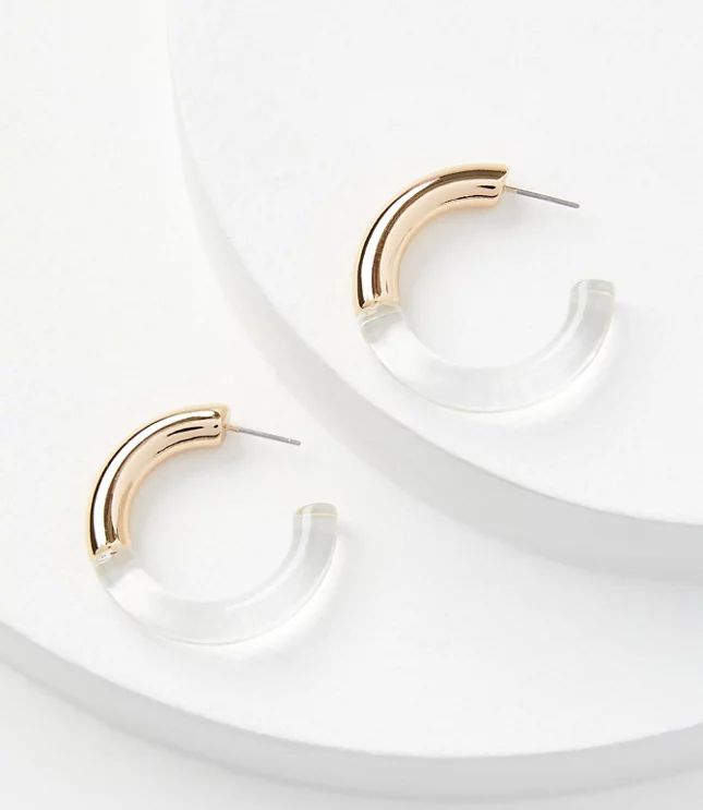 Mixed Media Hoop Earrings | LOFT