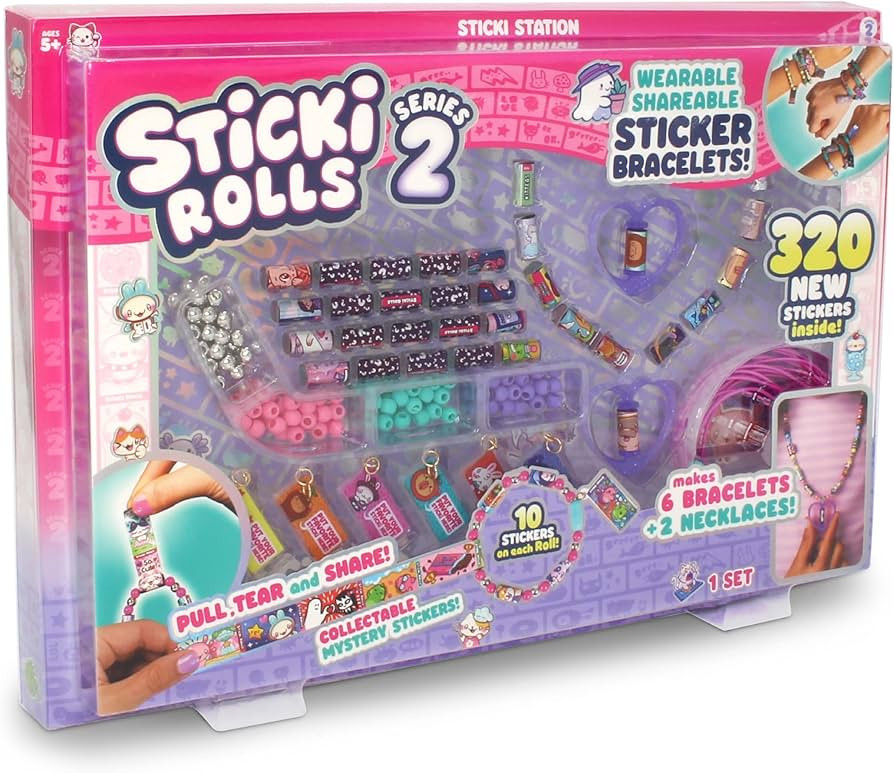 STICKI ROLLS Sky Castle Sticki Station S2, Wearable Shareable Stickers, Ultimate DIY Sticker Jewe... | Amazon (UK)