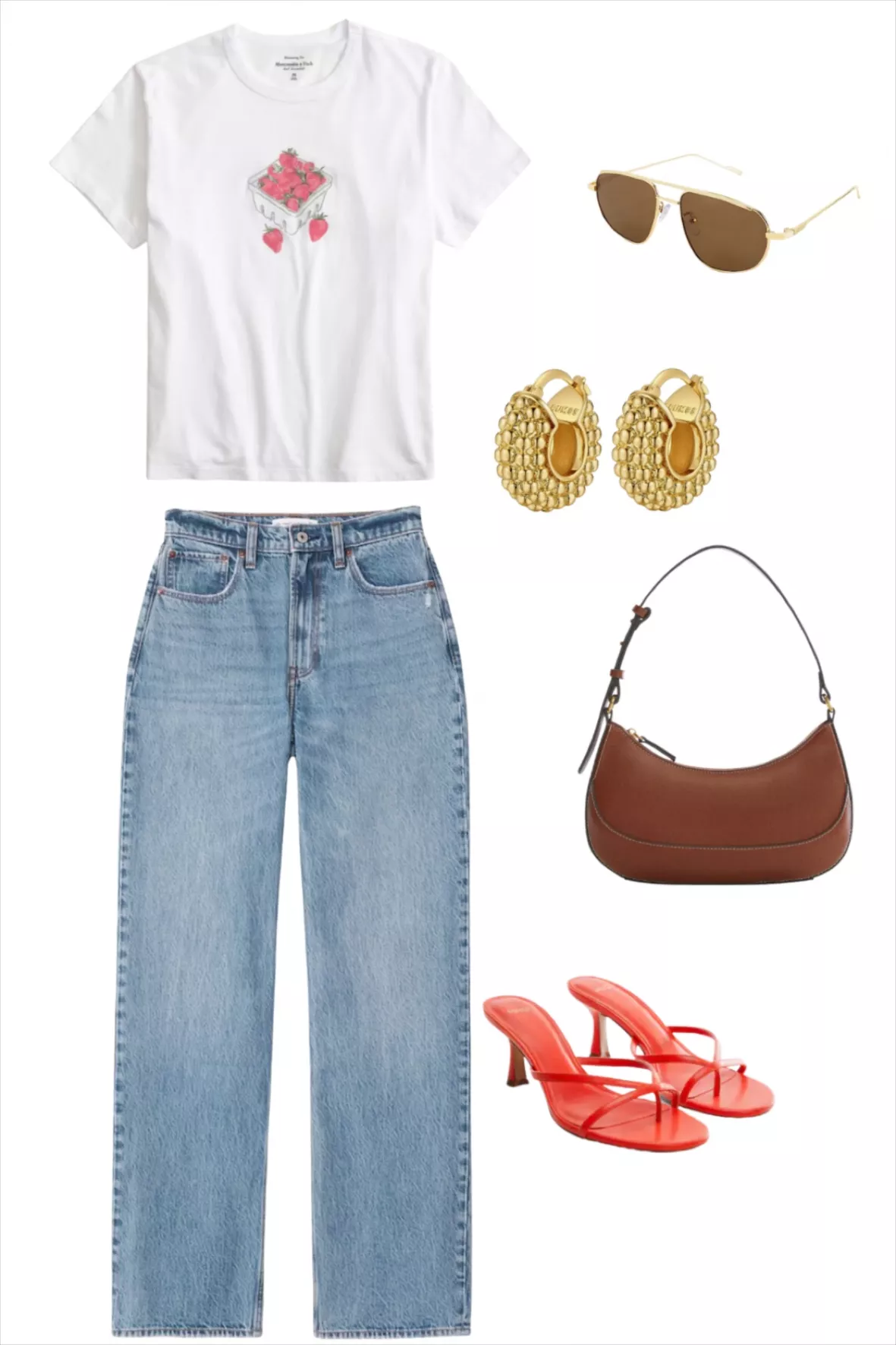 Red T-shirt With Jeans Outfits Ideas For Girls