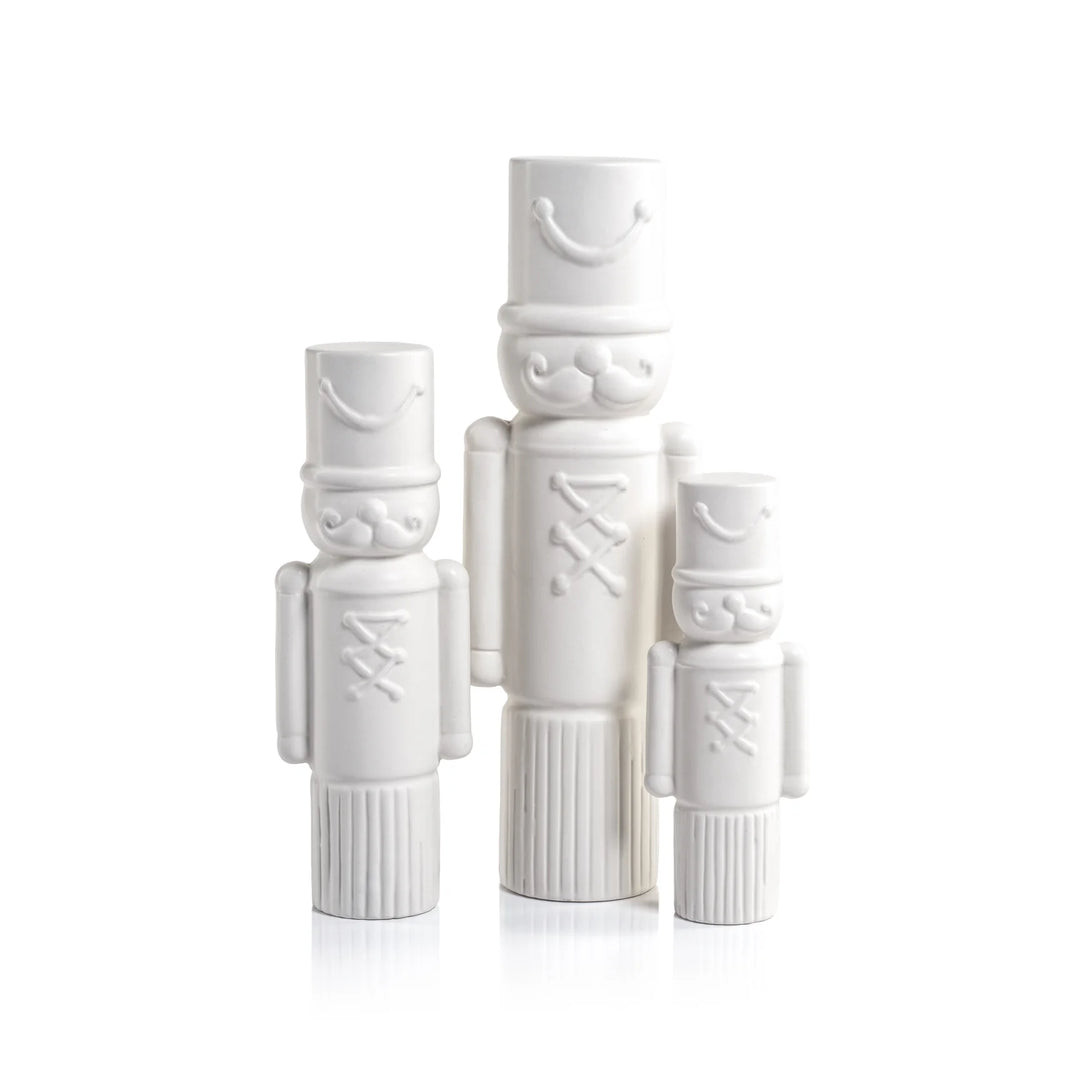 White Ceramic Nutcrackers | Modern Locke