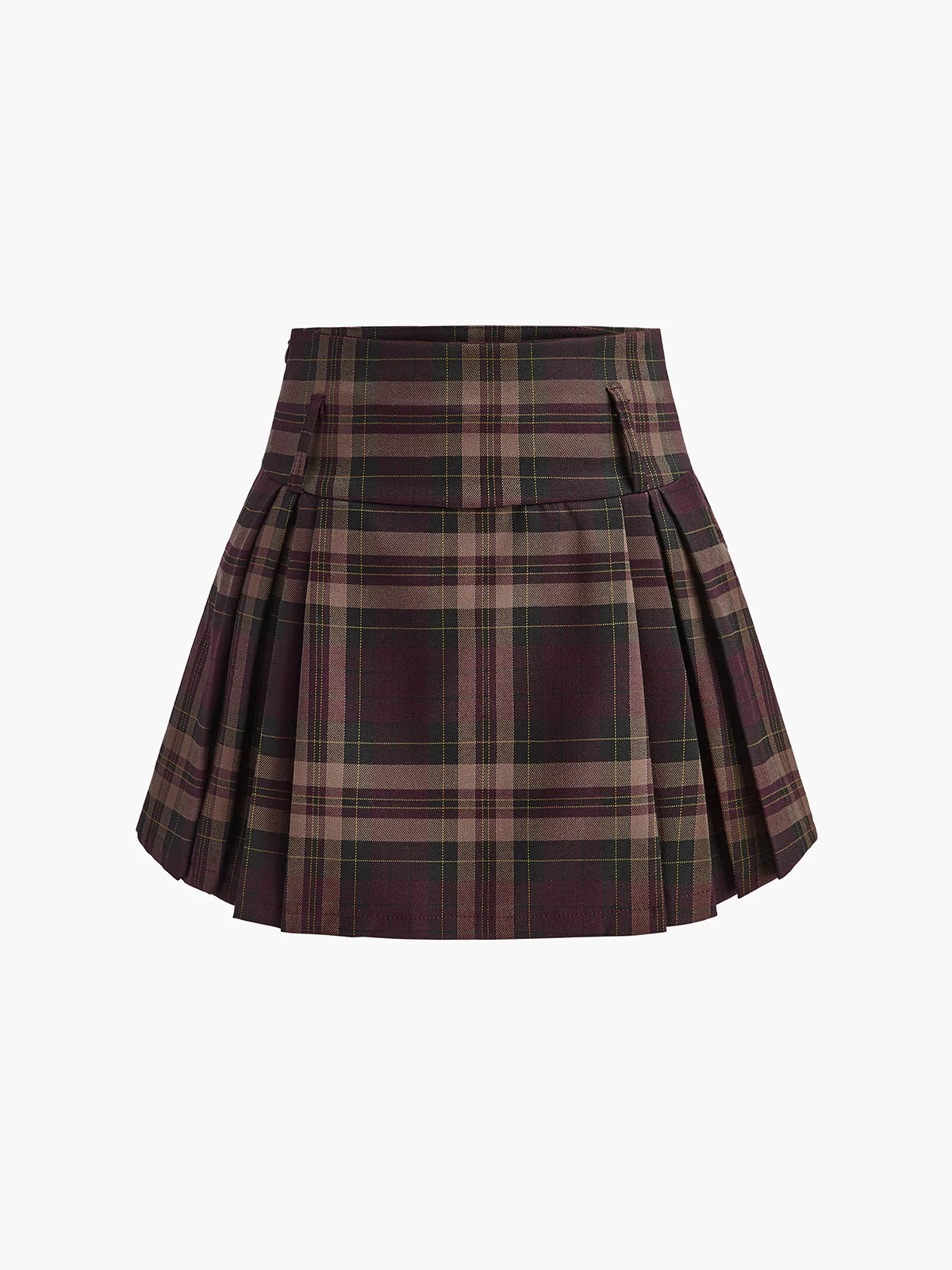 Checked Zipper Mini Skirt | Commense