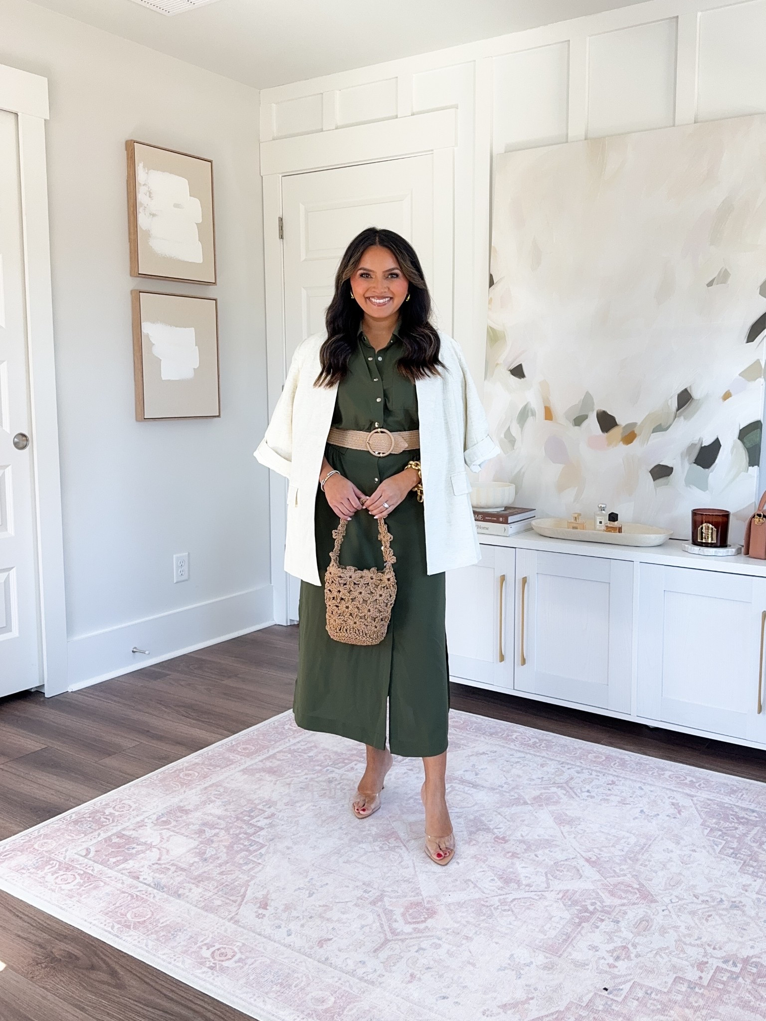 Olive green dress size xs TTS
Blazer size xs TTS
Belt size xs TTS
Clear heels size 5 TTS
Brown sandals size 5.5 TTS 

Comment SHOP below to receive a DM with the link to shop this post on my LTK ⬇ https://liketk.it/57JPd #ltkstyletip #ltkpetite #ltkfindsunder50

Comment SHOP below to receive a DM with the link to shop this post on my LTK ⬇ https://liketk.it/5821x #ltkpetite #ltksalealert #ltkfindsunder50

#LTKPetite #LTKFindsUnder50 #LTKSaleAlert