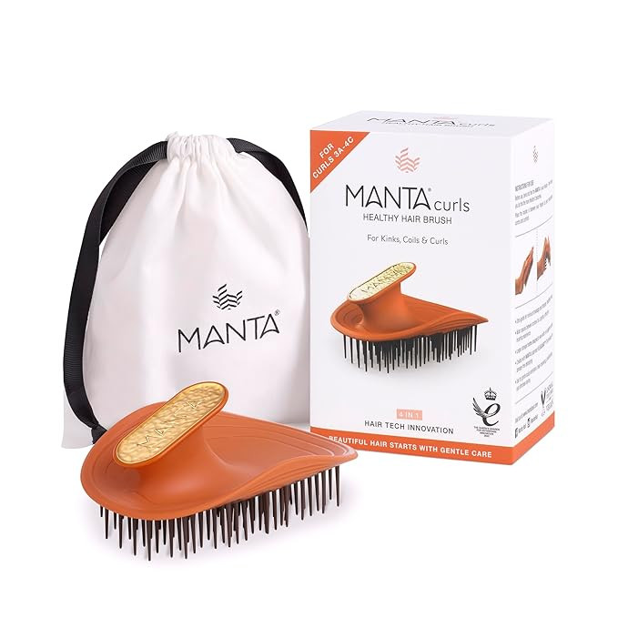 Manta Curls Anti-Breakage Hairbrush – Detangling Brush for Curly & Afro Hair, Gentle Wet & Dry ... | Amazon (US)