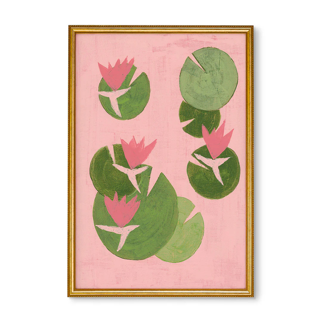 Dancing Lilies in Pink by Love Katie Darling Painted Art Prints | Urban Garden Prints