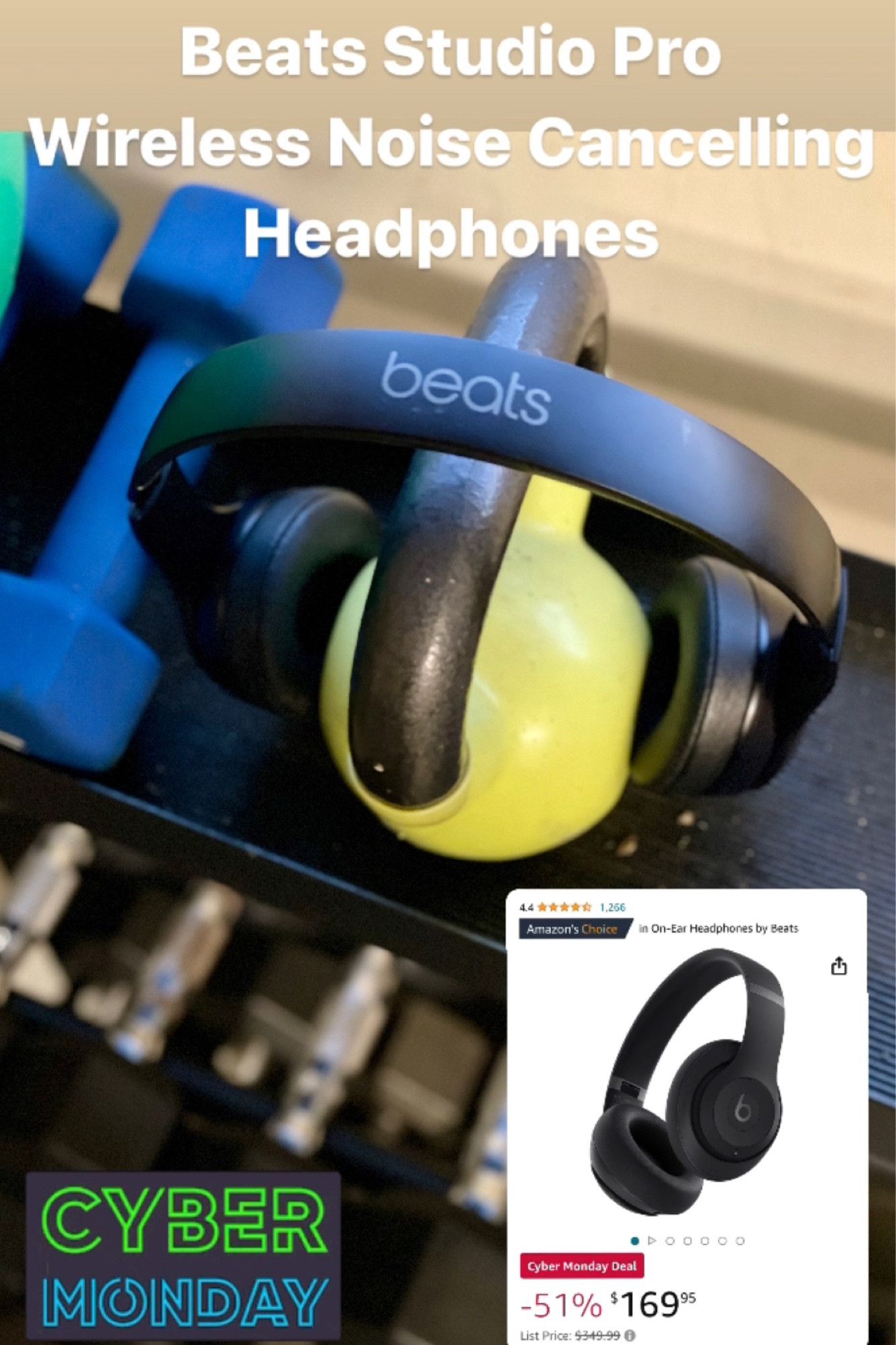 Beats wireless noise canceling headphones. Stays in place during my hardest workouts! 
Linked my noise canceling + a few other options on sale for Cyber Monday  

#LTKfitness #LTKCyberWeek #LTKhome