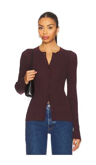 Fisher Cardigan in Plum | Revolve Clothing (Global)