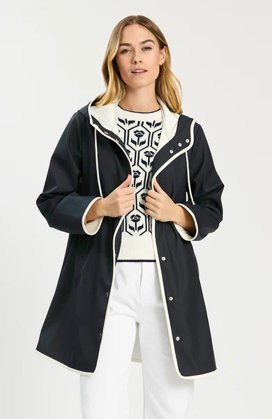 Block Island Rain Coat - Navy | tyler boe