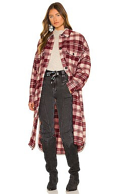 Isabel Marant Etoile Fontia Jacket in Burgundy from Revolve.com | Revolve Clothing (Global)