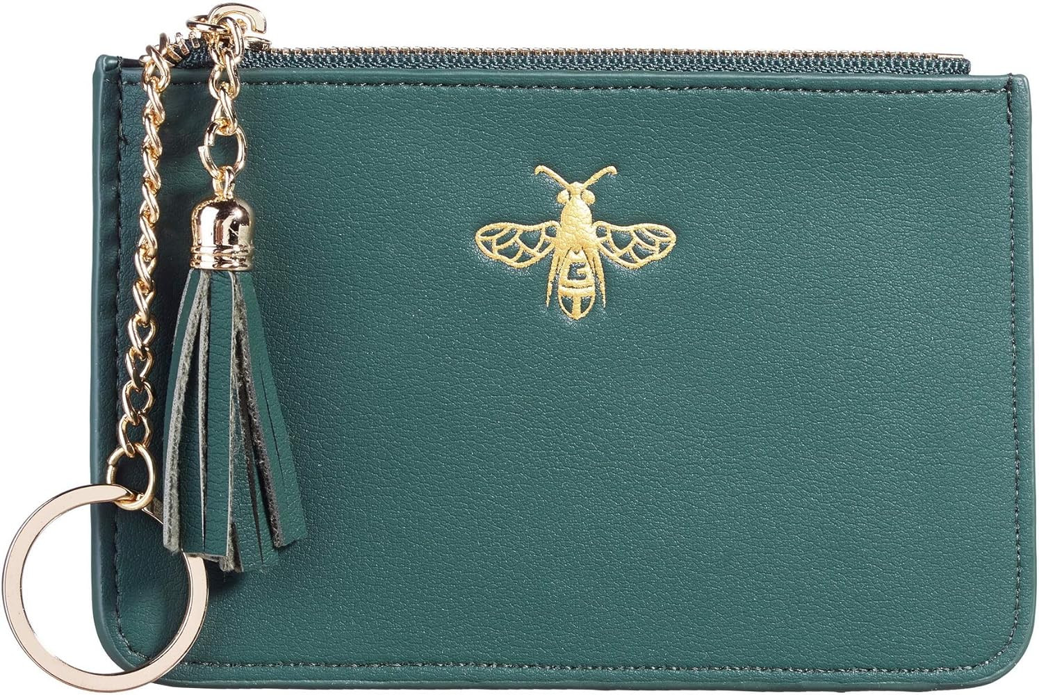 Women Coin Purse Change Wallet Coin Pouch Card Holder Clutch with Key Chain Ring Tassel Zip by Go... | Amazon (US)