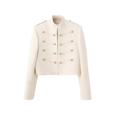 MANGO Charlie Frogging Tweed Jacket in Ecru at Nordstrom, Size X-Large | Nordstrom
