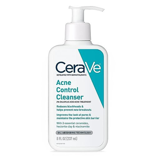 CeraVe Acne Treatment Face Wash | Salicylic Acid Cleanser with Purifying Clay, Niacinamide, and Ceramides | Pore Control and Blackhead Remover | 8 Ounce | Amazon (US)
