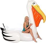 220cm Giant Inflatable Pelican Pool Float Newest Ride On Swan Life Buoy Swimming Ring Fun Water Spor | Amazon (US)