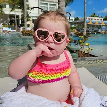 COASION Baby's First Sunglasses with Strap, Unbreakable Polarized Newborn Infant Heart Sunglasses... | Amazon (US)