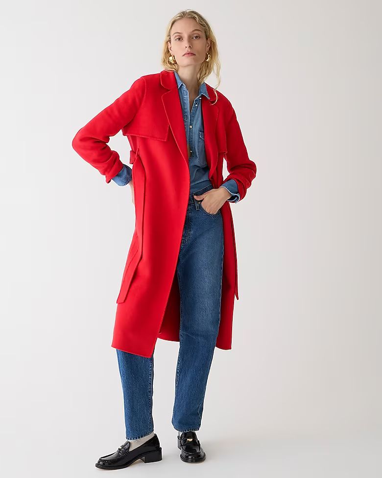 Harriet trench coat in double-faced wool blend | J.Crew US