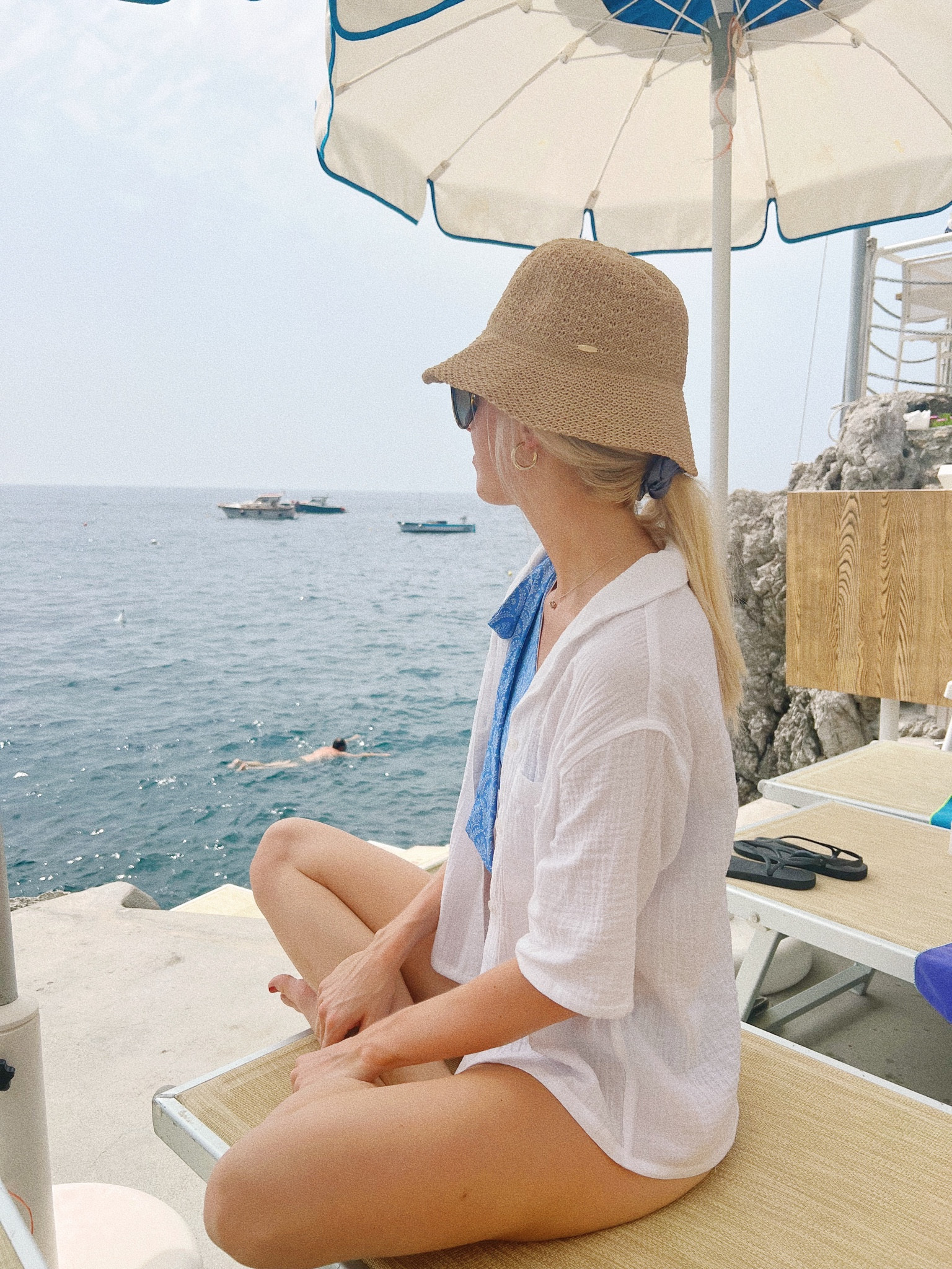 Beach day outfit for Europe trip 