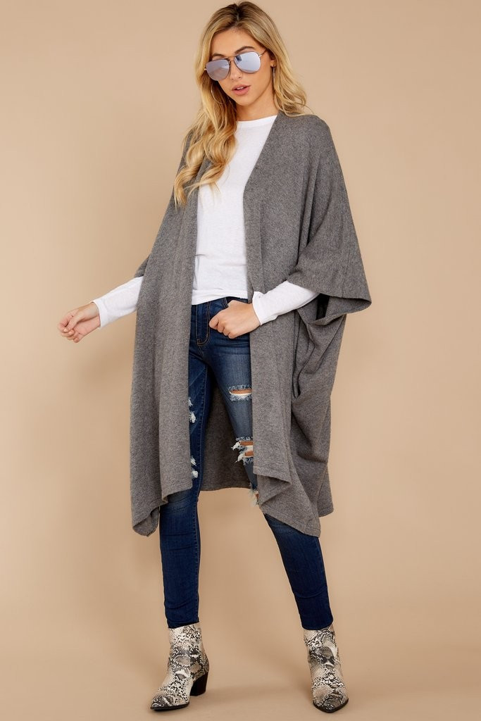 Carefree Days Heather Grey Cardigan | Red Dress 