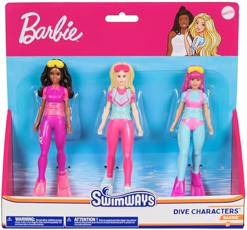 SwimWays Barbie Dive Characters 3-Pack, Swimming Pool Accessories & Kids Pool Toys, Pool Party Su... | Amazon (US)