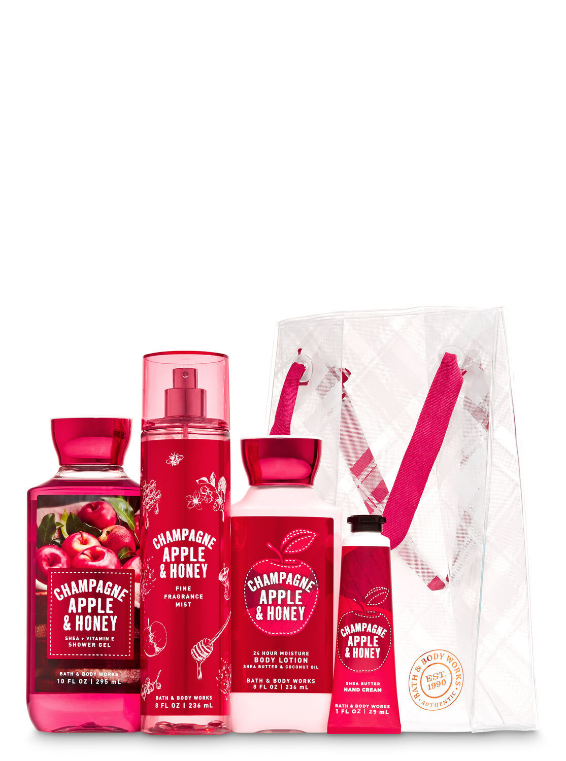 Champagne Apple Honey Plaid Bag Gift Set | Bath & Body Works