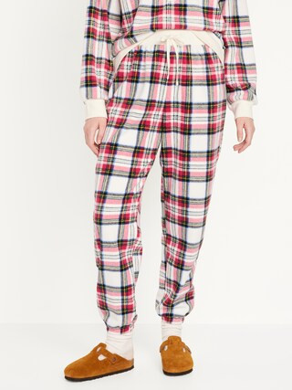 High-Waisted Micro Fleece Pajama Jogger Pants for Women | Old Navy (US)