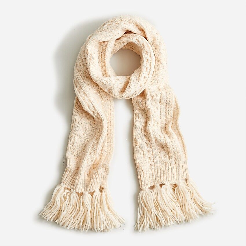 Chunky cable-knit scarf | J.Crew US