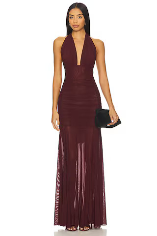 MAJORELLE Shella Gown in Oxblood from Revolve.com | Revolve Clothing (Global)