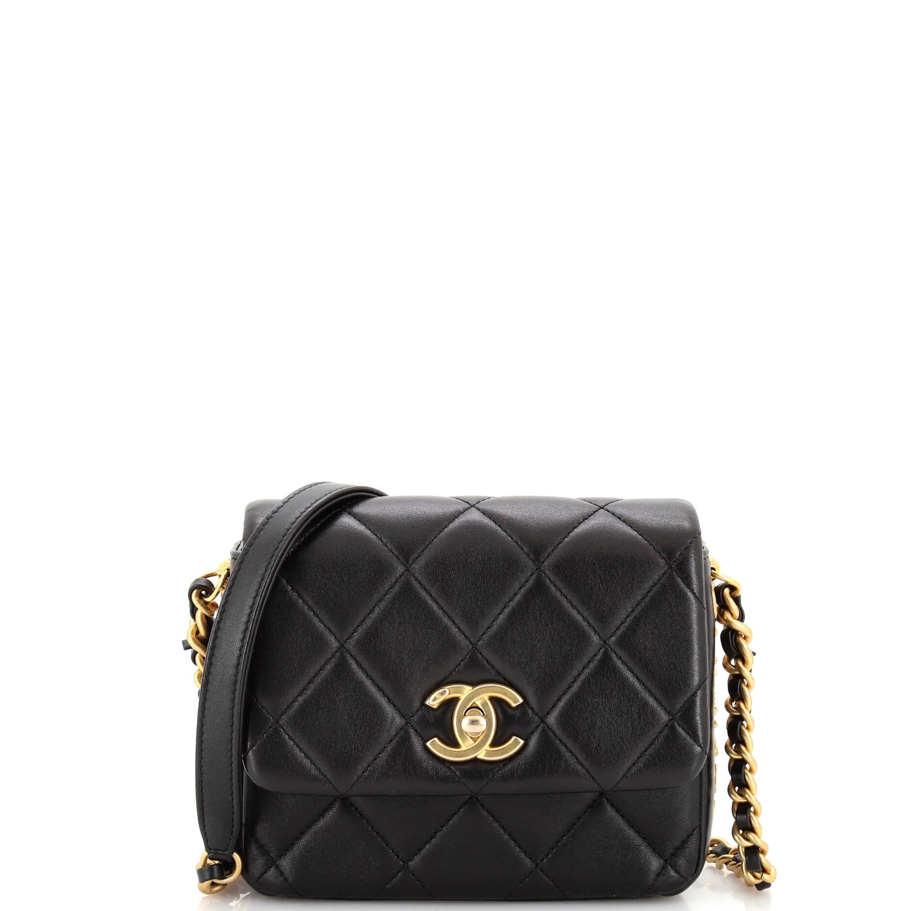Side Note Flap Bag Quilted Lambskin Mini | Shop Simon