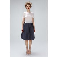 Women Skirt, Navy Skater Circle High Waist Plus Size Clothing, 1950S Loose Custom Skirt | Etsy (US)