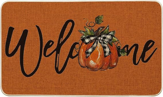 Artoid Mode Orange Pumpkin Fall Welcome Doormat 17x29 Inch | Autumn Home Decor Low-Profile Switch... | Amazon (US)