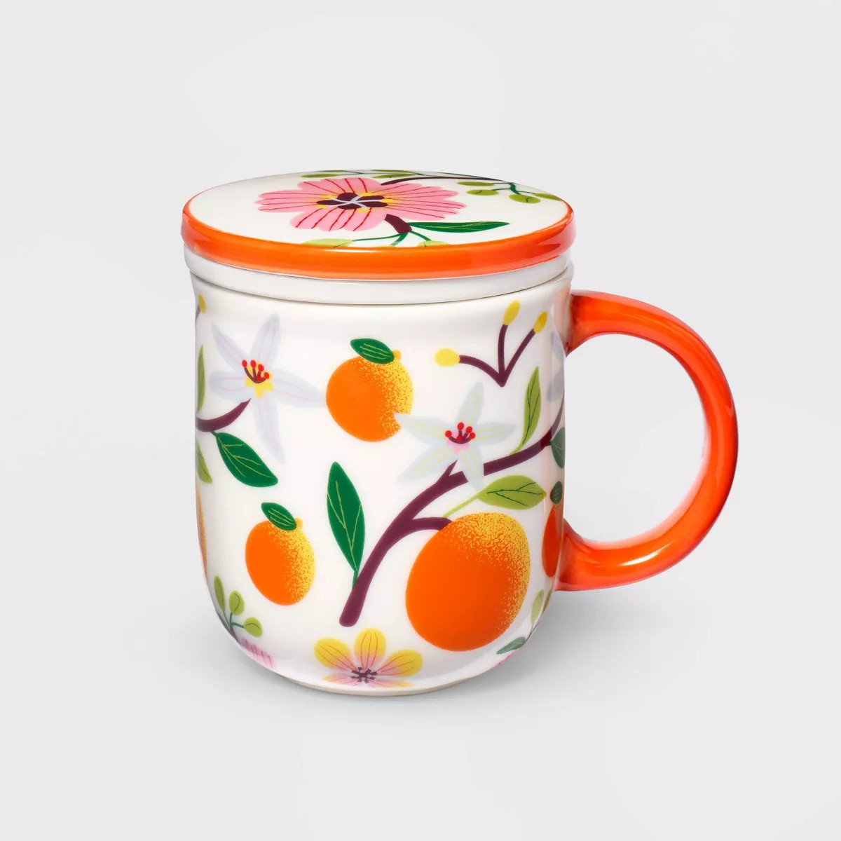 3pc 9.81 fl oz Lunar New Year Ceramic Tea Infuser Mug with Lid | Target