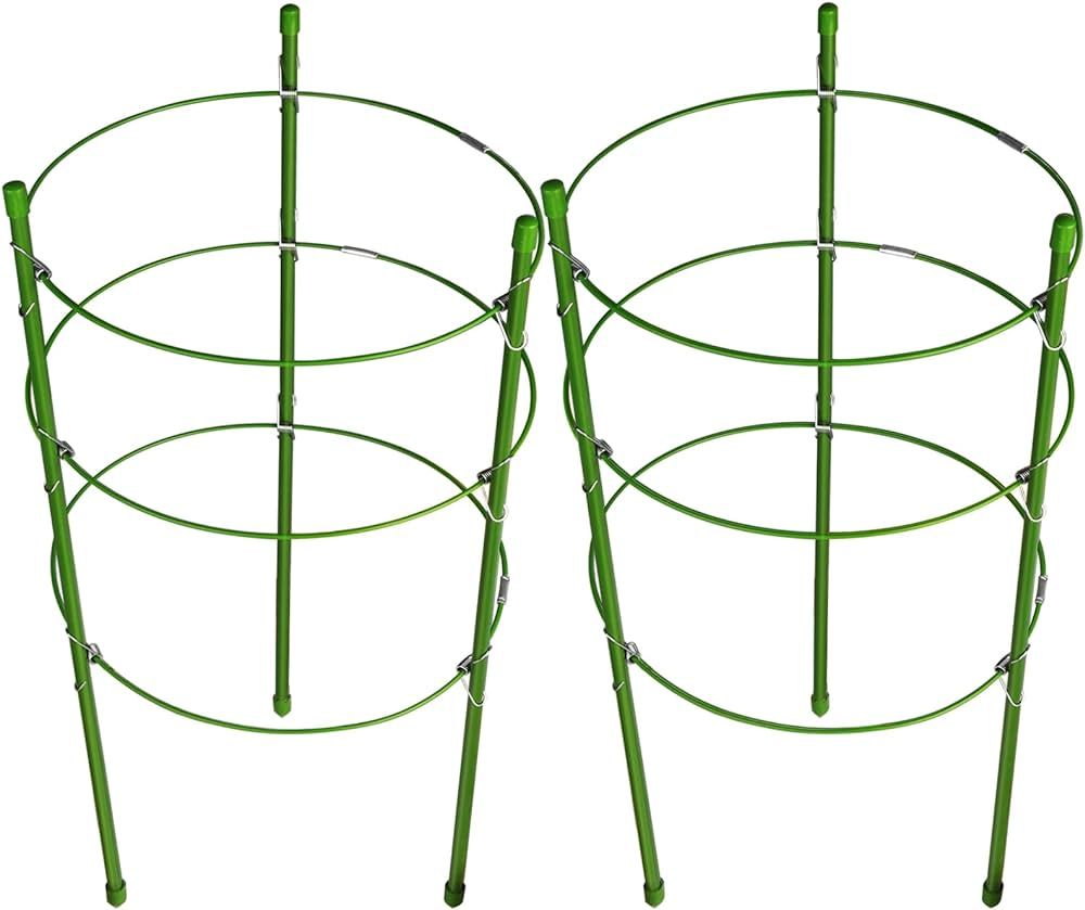 Tomato Cage, 2PCS Tomato Cages for Garden, LEOBRO Plant Trellis for Tomato Cucumber, Peony Cages ... | Amazon (US)