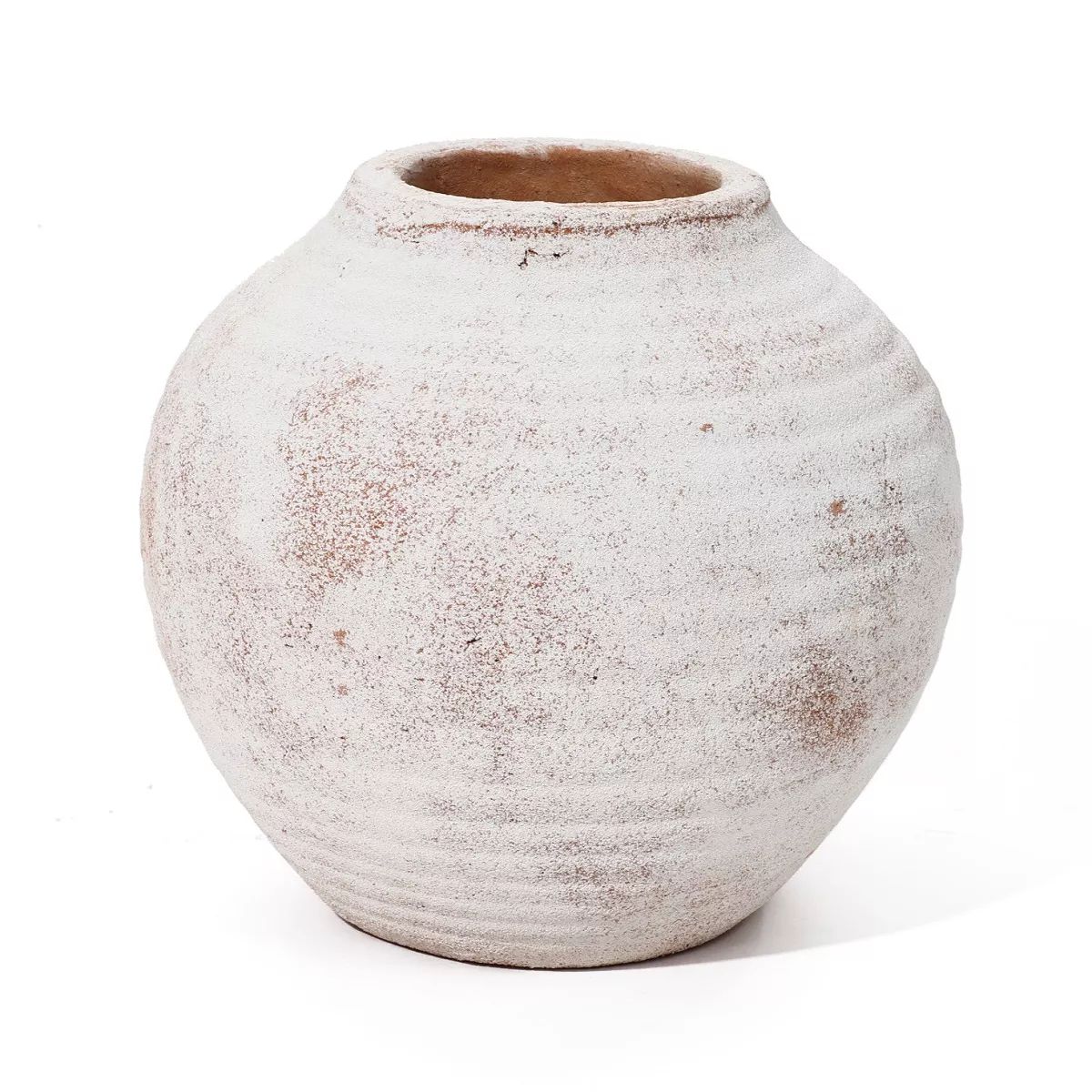 LuxenHome Marble Brown and White 7.5-Inch Tall Terracotta Vase Multicolored | Target