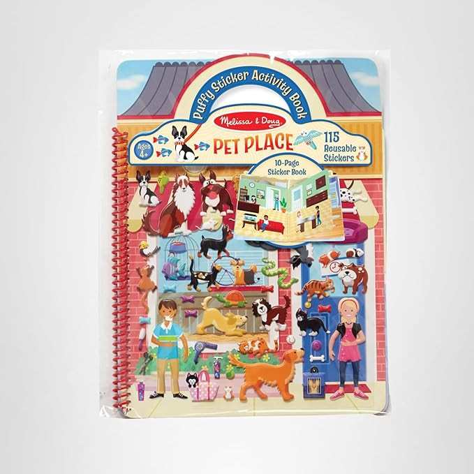 Melissa & Doug Pet Shop Puffy Sticker Set with 115 Reusable Stickers - FSC Certified | Amazon (US)