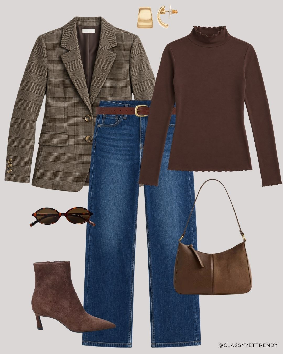 Modern Heritage Autumn Neutrals Capsule: 12 Tops, Bottoms, Layers and Shoes, many outfits! ✔️ Create several looks with classic and timeless staples - including wide-leg jeans, white shirt, navy sweater, mock neck top - elevated with just a few seasonal gems like an argyle cardigan, plaid blazer and heeled boots.🍂 Effortless, versatile, and polished!🤎 Which outfit is your favorite? @kohls #kohls #kohlspartner #kohlsfinds

#fallstyle #autumnvibes #autumnoutfit #browntones #capsulewardrobe 

 