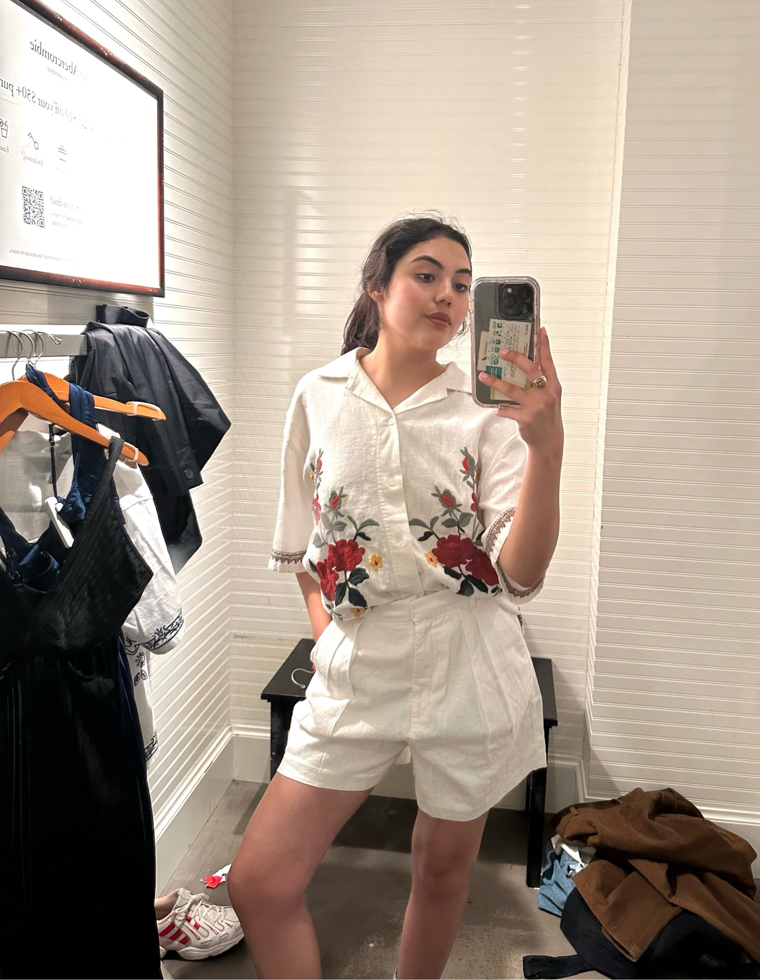 Perfect button up for vacations currently on sale!
— wearing a men’s Medium button up 
— size small in women linen shorts 
Abercrombie & Fitch Style - linen shorts and shirt 

#LTKfit #LTKstyletip #LTKFind