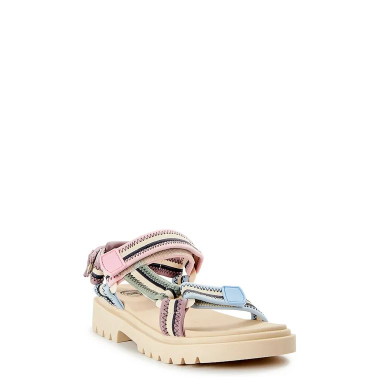 Wonder Nation Girls Chunky Nature Sandal, Sizes 13-6 | Walmart (US)