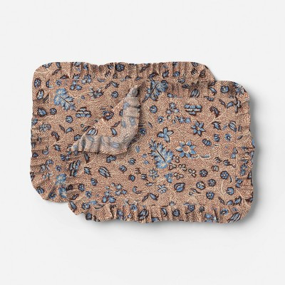 2pk Block Print Ruffle Placemats - Threshold™ | Target
