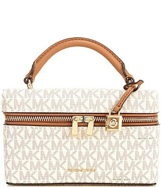 Michael Kors Jana Extra Small Train Case - Vanilla/Acorn | Dillard's