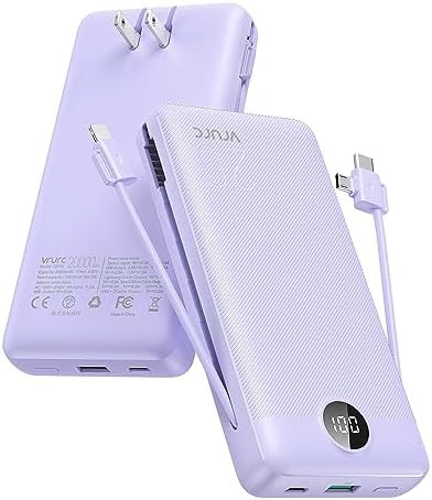 VRURC Portable Charger 20000mAh, Fast Charging Power Bank USB C,4 Output 2 Input Travel Essential... | Amazon (US)