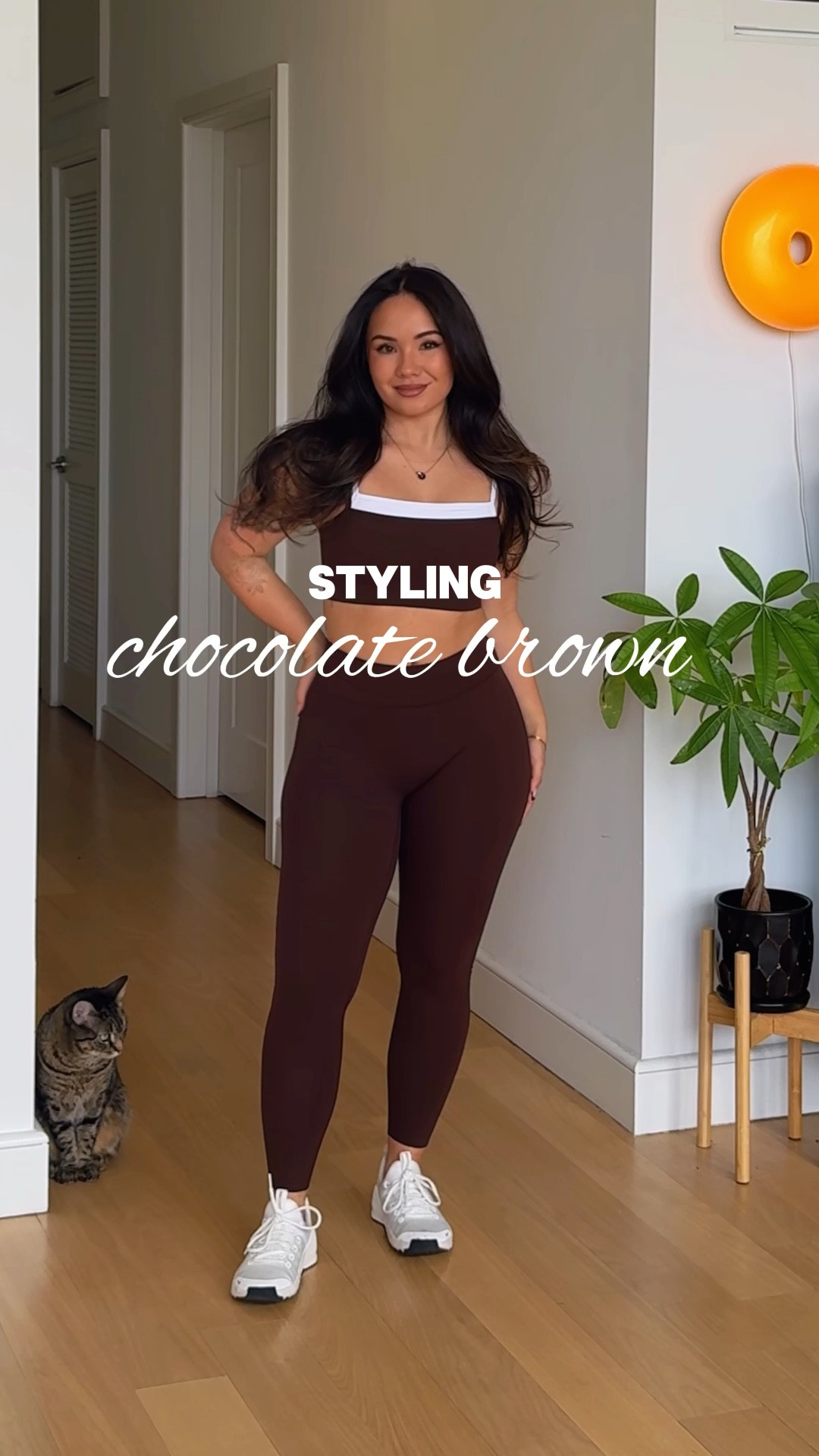 #AbercrombiePartner new chocolate brown YPB sets! Wearing size XS SHORT in the leggings and small in all tops! @abercrombie 