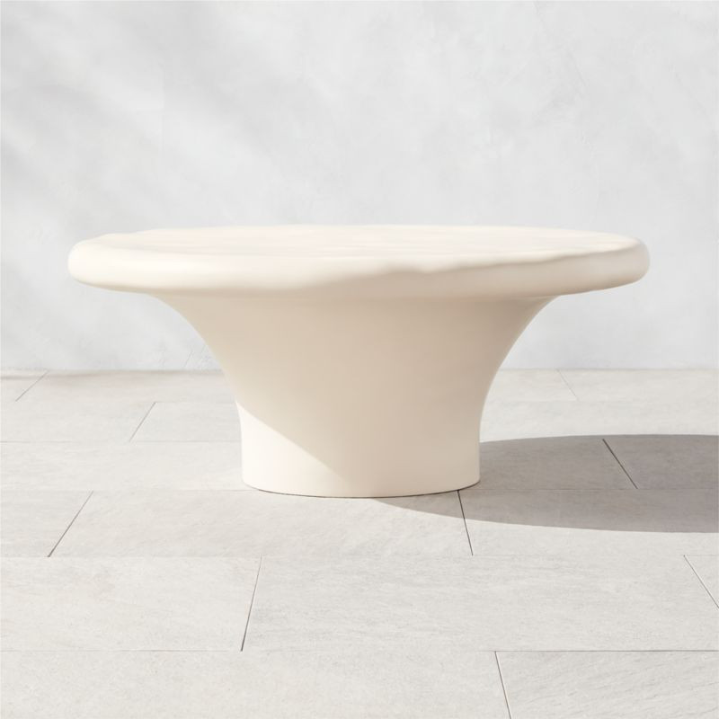 Pompeo Modern White Outdoor Coffee Table Large + Reviews | CB2 | CB2