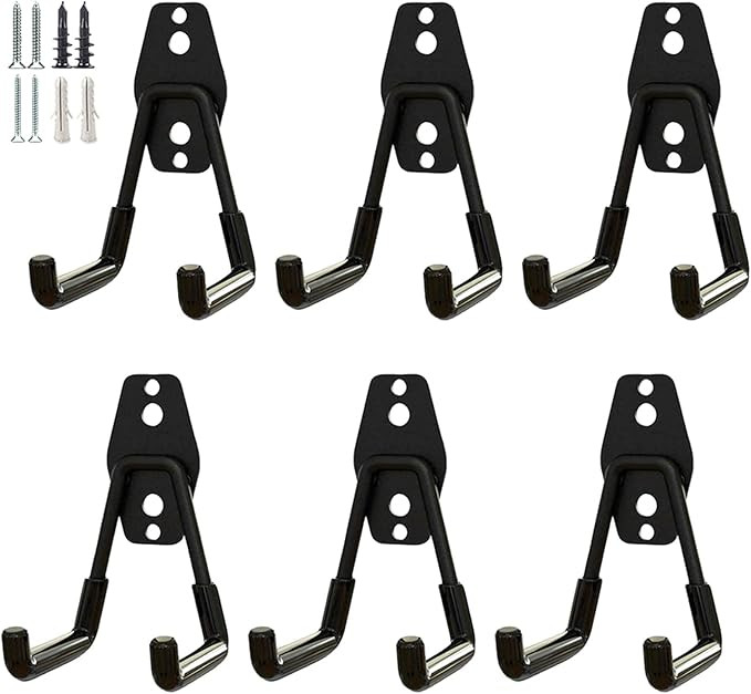 Garage Storage Utility Hooks，Garage Garden Tool Organizer，Steel Wall Mount Hooks, Garden Smal... | Amazon (US)