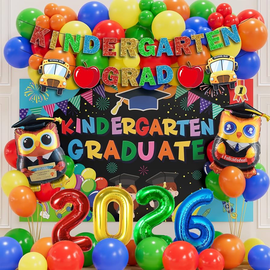 Kindergarten Graduation Decorations Kit 2026 \u2013 50+ Pcs Graduation Balloon Arch Kit with Back... | Amazon (CA)