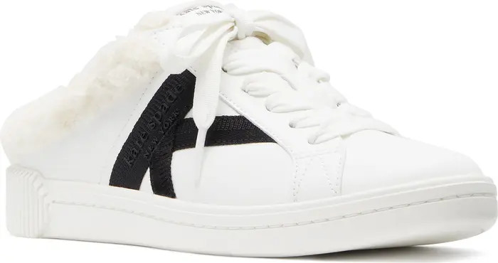 Kate Spade New York signature faux fur lined mule sneaker (Women) | Nordstrom | Nordstrom