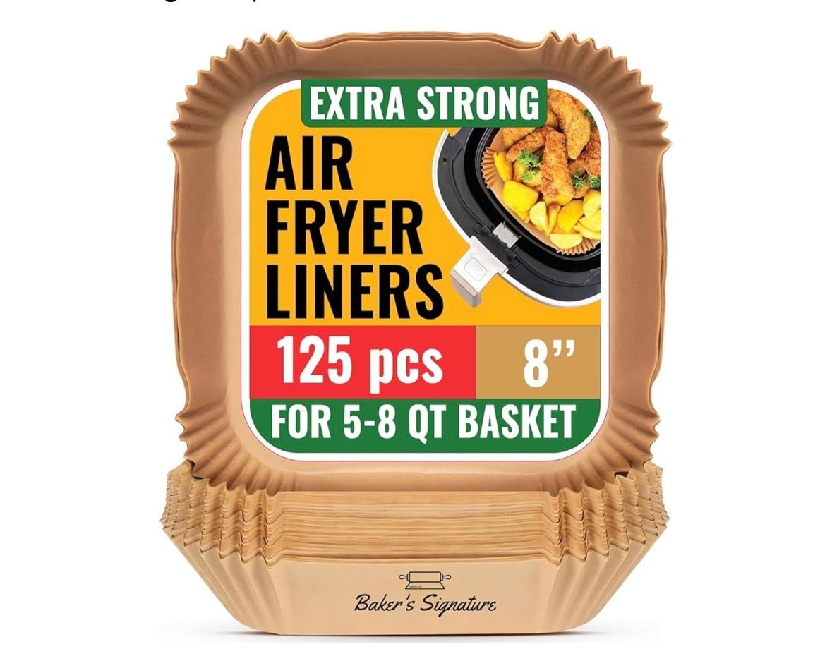 I’m all about fashion finds, but can we also be super practical? We love our air fryer but man I hate cleaning it constantly! Found these!!! 