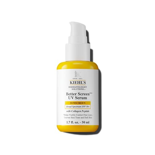 Kiehl's Better Screen UV Serum SPF 50+, Invisible Facial Sunscreen with Collagen Peptide, UV Filters to Shield UVA & UVB, Helps Correct Visible Signs of Aging, Boosts Skin Radiance - 1.7 fl oz | Amazon (US)